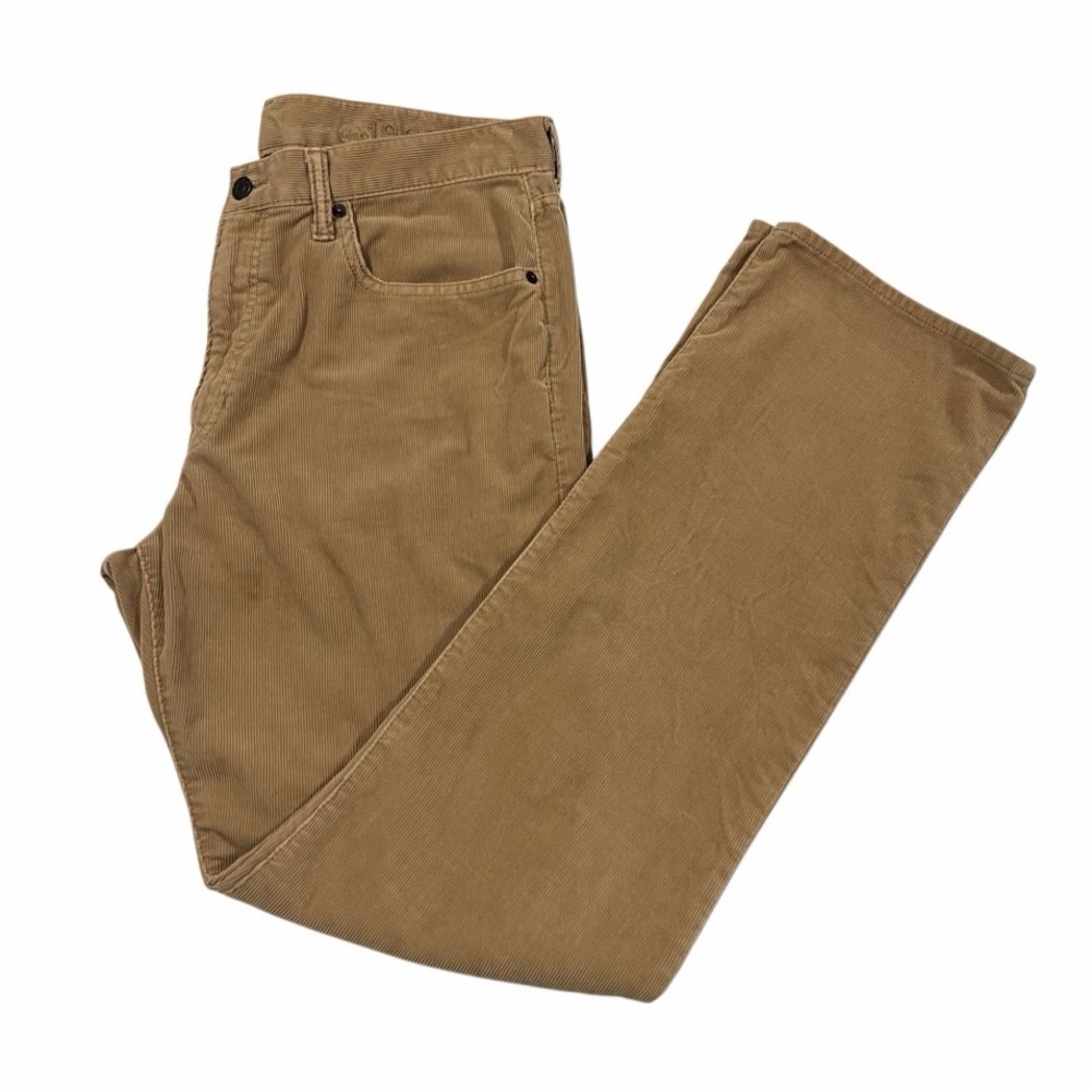 Gap Corduroy Straight Leg Pants Brown Tan Size 34 x 32